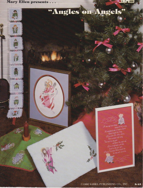 Mary Ellen ANGLES ON ANGELS Cross-Stitch Pattern Book 1982 Sabra Publishing S-43