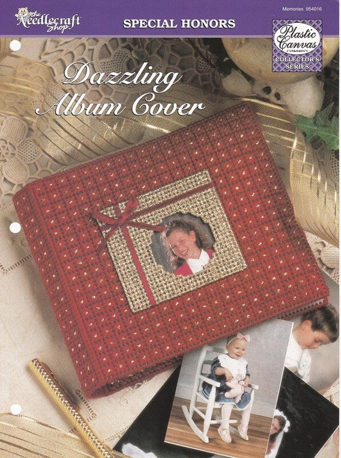 Needlecraft Shop DAZZLING ALBUM COVER Plastic Canvas Pattern Picture Photo Album
