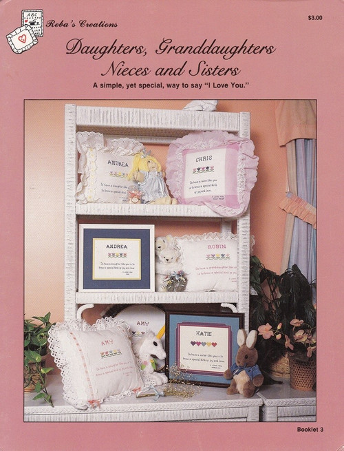 DAUGHTERS GRANDDAUGHTERS NIECES AND SISTERS Cross-Stitch Pattern Leaflet Family