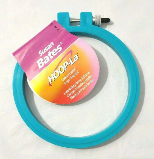 Bates HOOP-LA Plastic Embroidery Hoop 4" Blue