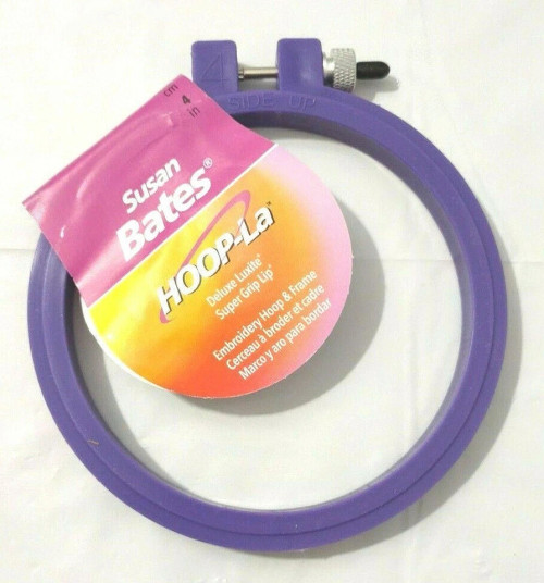 Bates HOOP-LA Plastic Embroidery Hoop 4" Purple