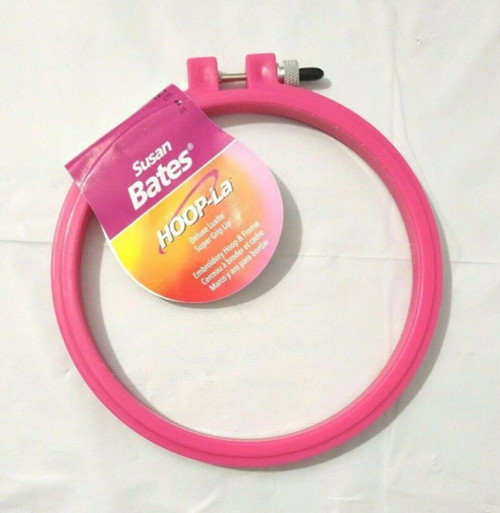 Bates HOOP-LA Plastic Embroidery Hoop 6" Pink