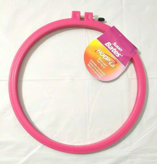 Bates HOOP-LA Plastic Embroidery Hoop 7" Pink Bates HOOP-LA Plastic Embroidery Hoop 7" Pink