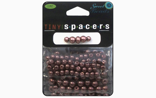 Sweet Beads TINY SPACERS BROWN 150 pcs 3mm 5mm & 6mm Glass Pearls Jewelry Making