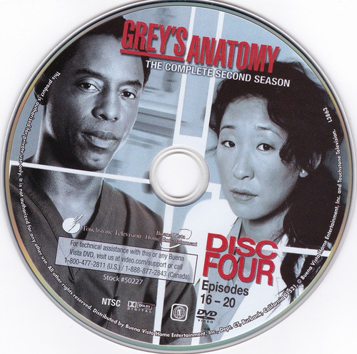 Replacement Disc - GREY'S ANATOMY Season 2 Uncut Disc 4 - DVD