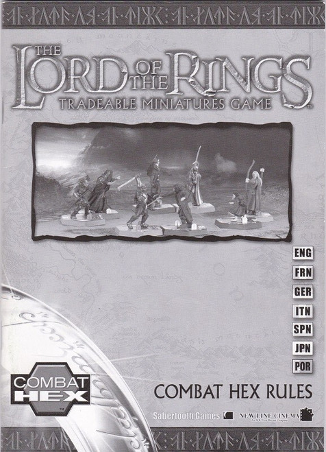 Lord Of The Rings Tradeable Miniature Game INSTRUCTION BOOK Combat Hex Rules