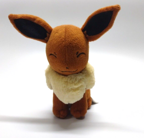 TOMY Pokemon Plush EEVEE Stuffed Animal Toy Closed Eyes 2016