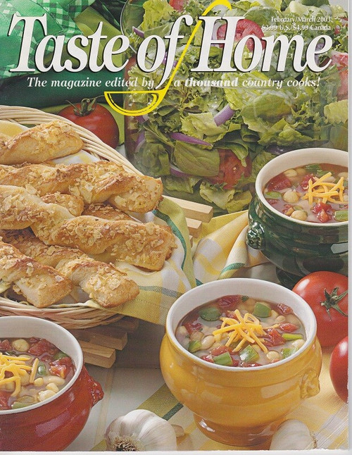 TASTE OF HOME Recipe Cooking Magazine February / March 2003 Back Issue