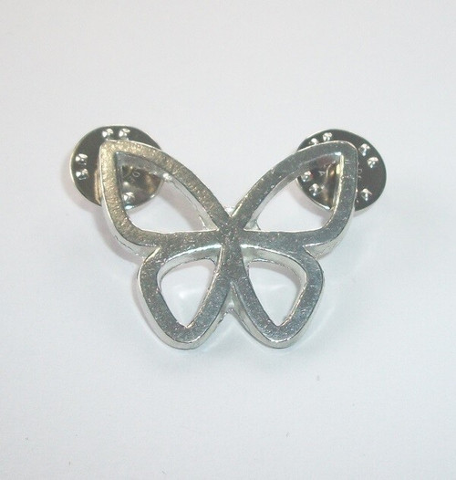 Silver BUTTERFLY Brooch / Pin 1.25 X 1" Costume Jewelry