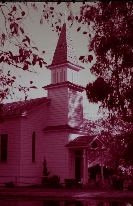 Knott's Berry Farm 35mm CHURCH OF REFLECTIONS Souvenir Slide PANA-VUE S1232