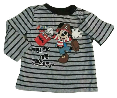 DISNEY BABY Mickey Mouse Long Sleeve TRICK OR TREAT Shirt 18 Months Halloween