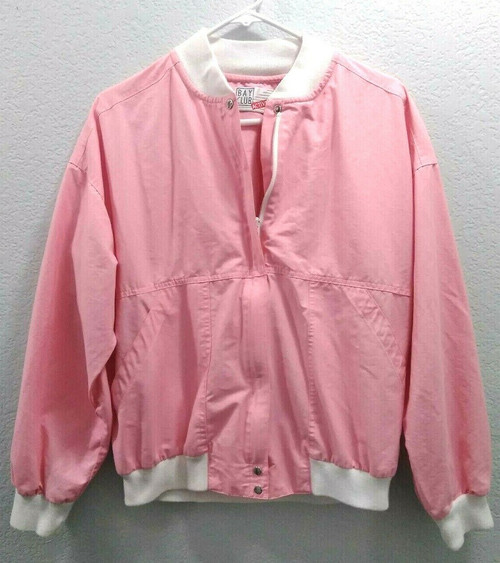 BAY CLUB ACTIVE Vintage Light Weight Pink Jacket Size 12 Medium/Large