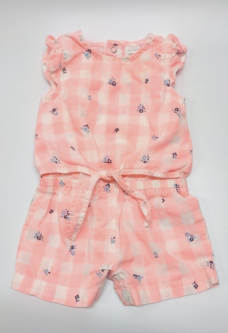 Carter's - Baby Girls 3 Months BRIGHT PINK & WHITE ROMPER
