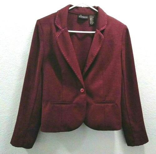 Vintage - Componix Petite - Womens 8P MAROON BLAZER