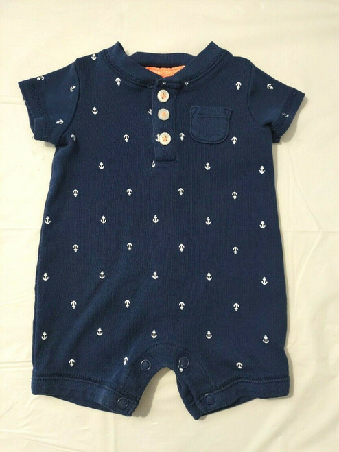 CARTERS Baby Boys Newborn NB ANCHOR Blue Romper