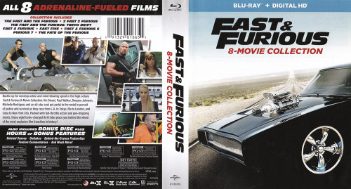 Replacement Original Artwork FAST & FURIOUS 8-Movie Collection - Blu-Ray 61188318