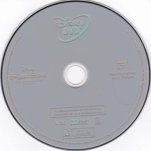 Disc Only - Disneys THE SWORD AND THE STONE - DVD