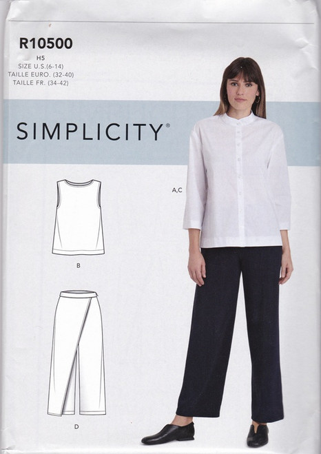 Uncut SIMPLICITY Pattern R10500/S9112 Womens 6-14 Shirt Pants