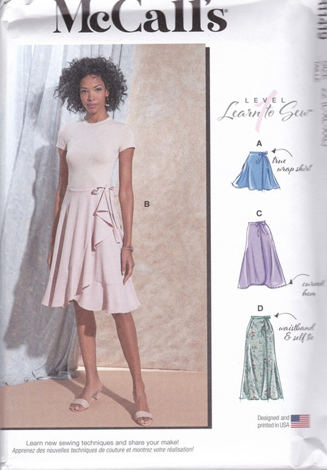 Uncut McCALL'S Pattern R11419 / M8259 Womens Size Lg-XXL Skirt (Level 1: Learn To Sew)