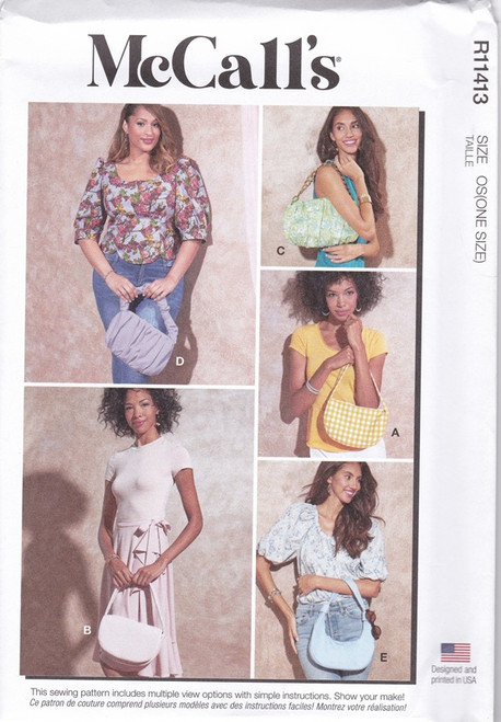 Uncut McCALL'S Pattern R11413 / M8272 Accessories, Purse, Bag