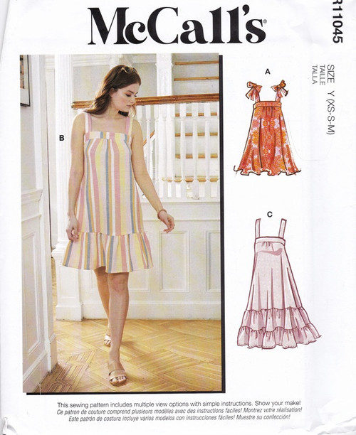 Uncut McCALL'S Pattern R11045 / M8213 Womens Size XS-M (4-14) Dress