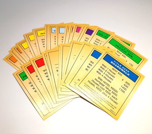 Replacement Pieces MONOPOLY (70th Anniversary Edition) DEED CARDS PROPERTY CARDS