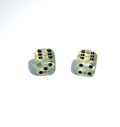 Replacement Pieces MONOPOLY (70th Anniversary Edition) DICE Clear Sparkle