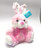 Easter Plush Soft PINK & PURPLE / PINK BOW STUFFED BUNNY RABBIT 10" Tall