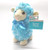 Easter Plush Soft BLUE & WHITE STUFFED LAMB STANDING