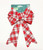 Home GLITTER BOW Christmas Red & White Plaid 9" Long Holiday Decor Plastic