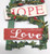 Holiday Style 2 pc - 9" ORNAMENTS Faith, Family, Blessed, Peace, Hope, Love