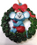 Vintage CHRISTMAS CRITTERS Mouse In Wreath Ornament