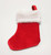 Home LETTER "N" 8" Mini Red Stocking With Silver Monogram