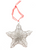 Glitter Silver 6" METAL STAR SCULPTED Christmas Ornament