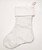 WHITE CHRISTMAS STOCKING WITH SPARKLY RED ZIG ZAG DESIGN