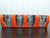 4 Halloween SKULL SHOT GLASSES Gray Frosted Plastic