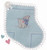 Small BABY LAMB STOCKING ORNAMENT Cross-Stitch (Single Pattern From Magazine)