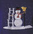 HO HO HO SNOWMAN Cross-Stitch (Single Pattern From Magazine) Christmas Holiday