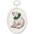 Janlynn POLAR BEAR Christmas Mini Counted Cross Stitch Kit 2.75" Oval Ornament