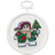 Janlynn PATCHWORK SNOWMAN Christmas Mini Counted Cross Stitch Kit 2.5" Round