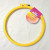 Bates HOOP-LA Plastic Embroidery Hoop 7" Yellow