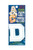 Joy S.A. Iron-On / Stick On Embroidered Applique White LETTER "D" Approx 2" X 2"