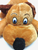 Toy Factory Plush LAYING BROWN DOG 7" Long Stuffed Animal 2013 (NO Tags)