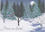 Christmas Card - PEACE ON EARTH Religious Silver Foil Print