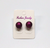 Purple Color Ball Earrings 1cm Diameter Costume Jewelry