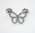 Silver BUTTERFLY Brooch / Pin 1.25 X 1" Costume Jewelry