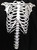 City Streets Mens Medium BONES Long Sleeve Black Shirt Halloween