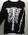 City Streets Mens Medium BONES Long Sleeve Black Shirt Halloween