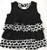 GARANIMALS Black & White Ruffly HEART Dress 3T (EUC)
