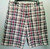 American Eagle Outfitters Mens 32 Shorts Burgundy Gray Flat Front